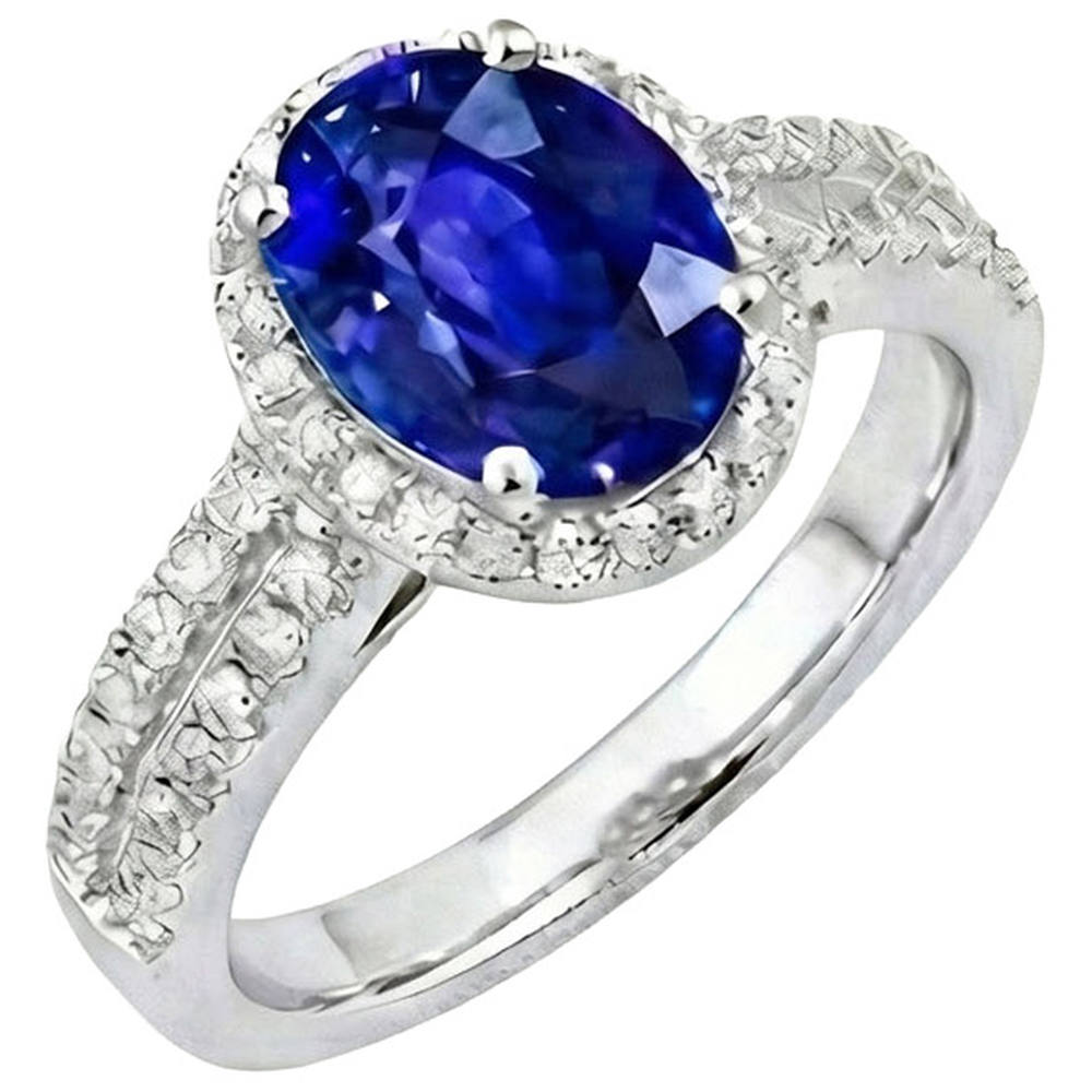 naturel round diamant 4.81carats bague vue de face