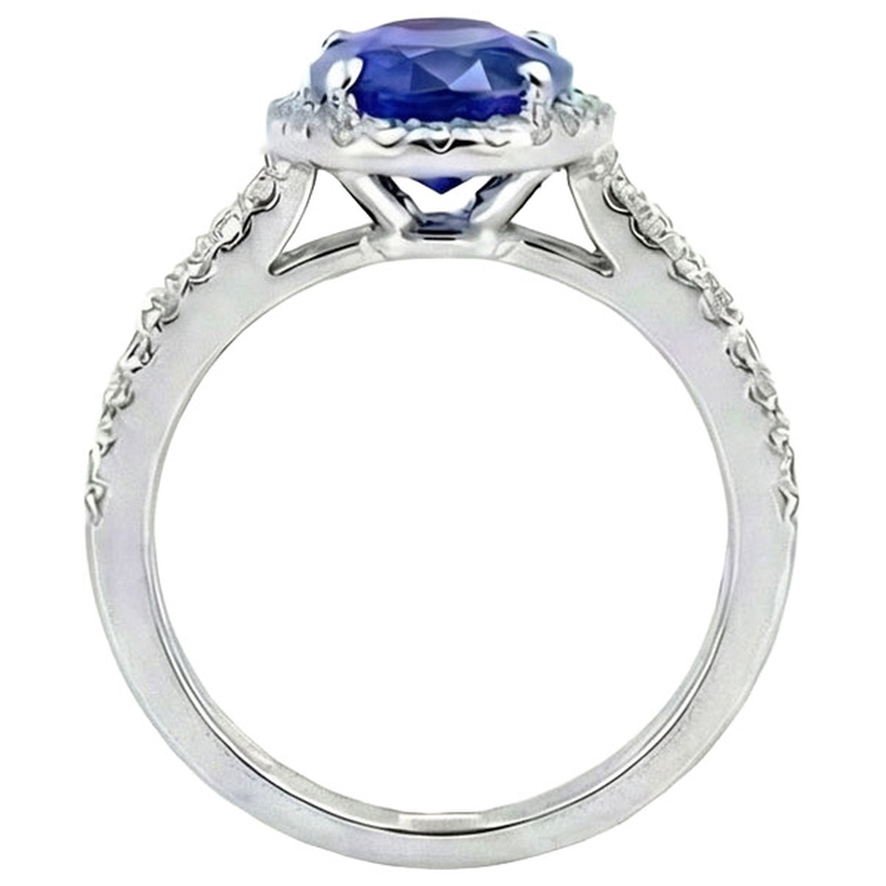 naturel round diamant 4.81carats bague sur blanc