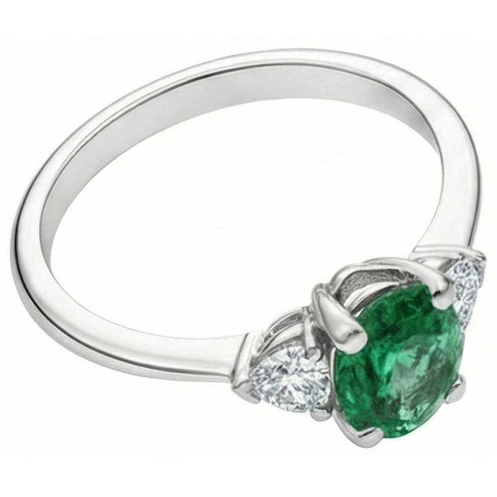 naturel oval diamant 6carats bague vue de profil