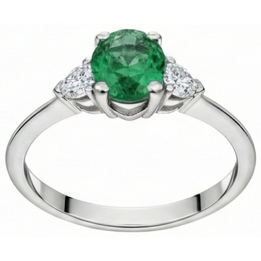 naturel oval diamant 6carats bague angle de côté