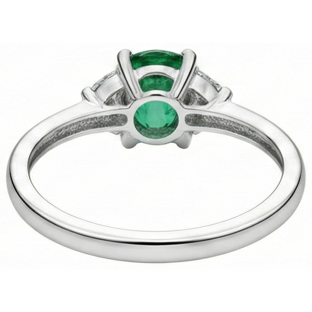 naturel oval diamant 6carats bague sur blanc