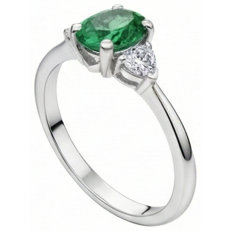 naturel oval diamant 6carats bague vue de dessus