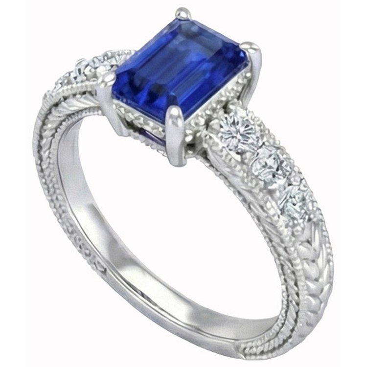 naturel diamant 2.10carats bague vue de face