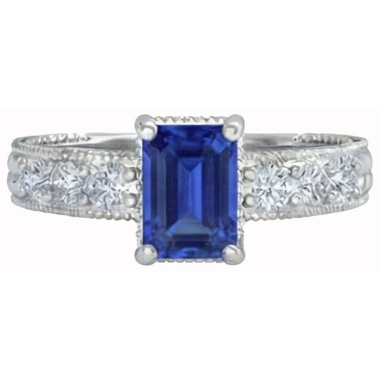 naturel diamant 2.10carats bague angle de côté