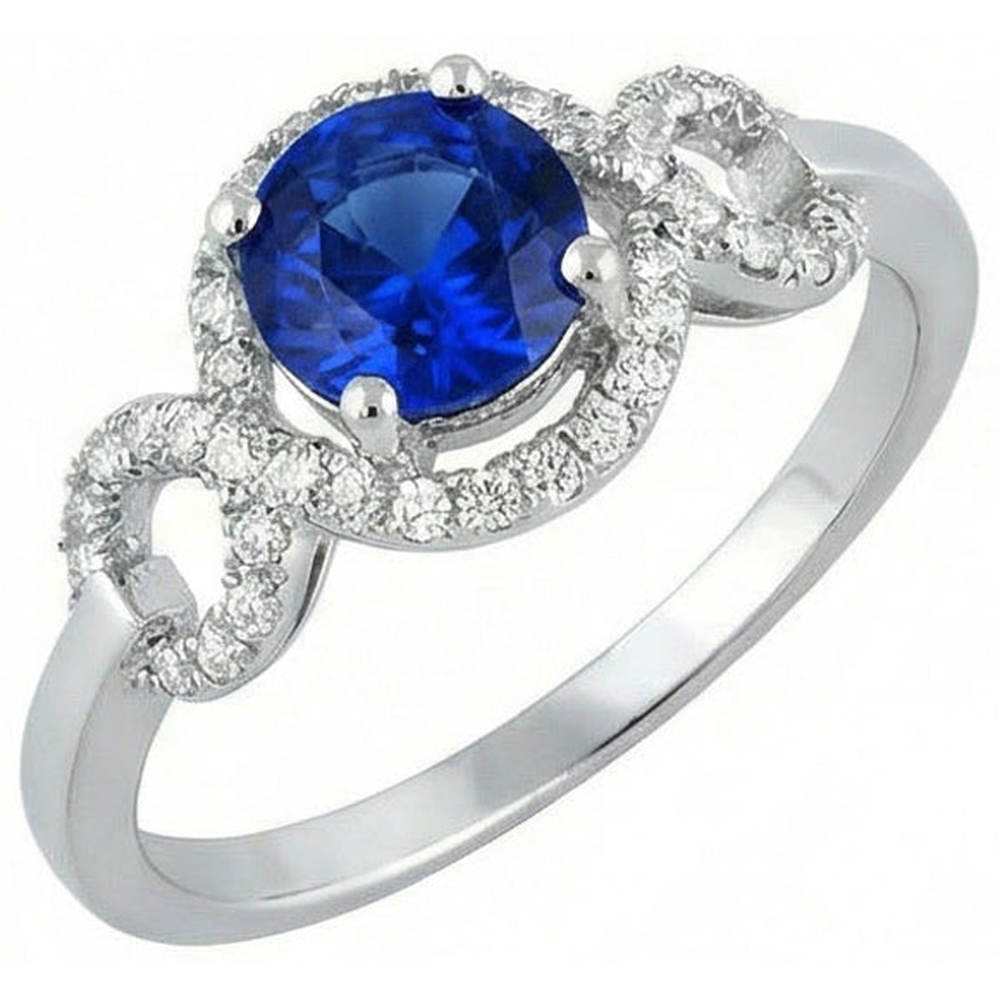 naturel round diamant 1.35carats bague vue de face