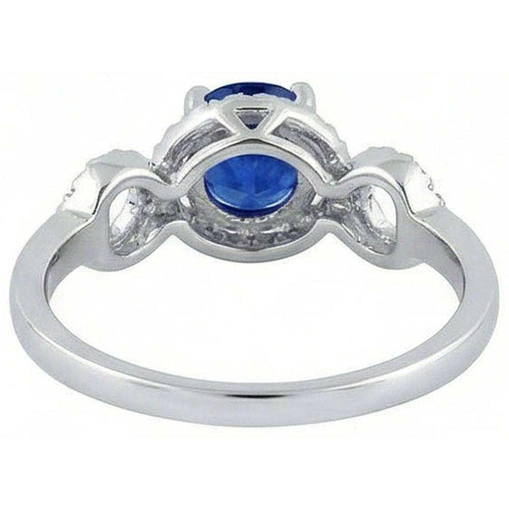 naturel round diamant 1.35carats bague vue de profil