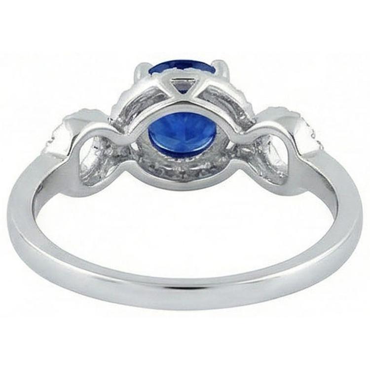 naturel round diamant 1.35carats bague vue de profil