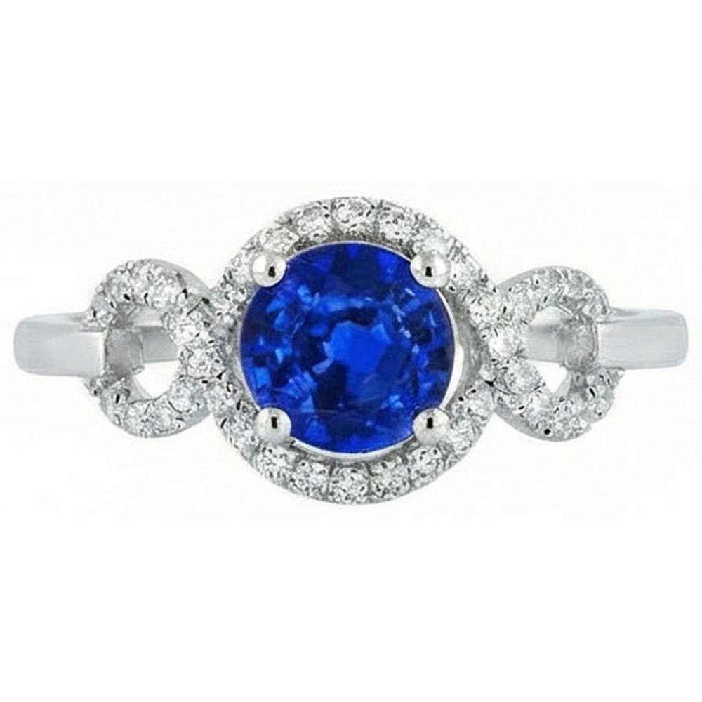 naturel round diamant 1.35carats bague angle de côté