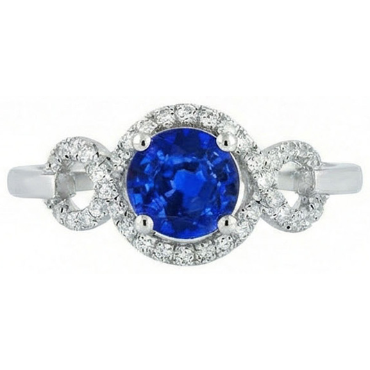 naturel round diamant 1.35carats bague angle de côté