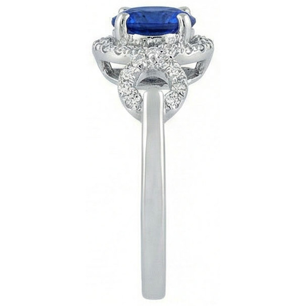 naturel round diamant 1.35carats bague vue de dessus