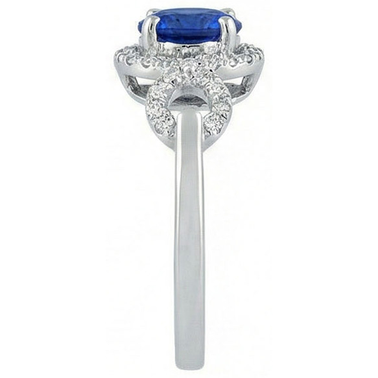 naturel round diamant 1.35carats bague vue de dessus
