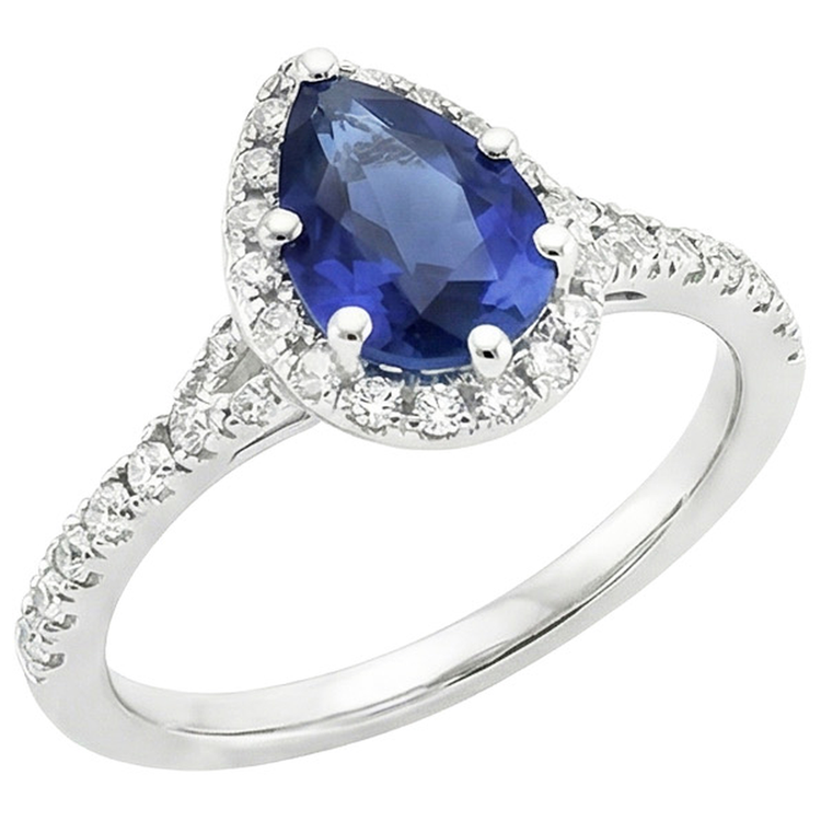 naturel pear diamant 5.25carats bague détail rapproché