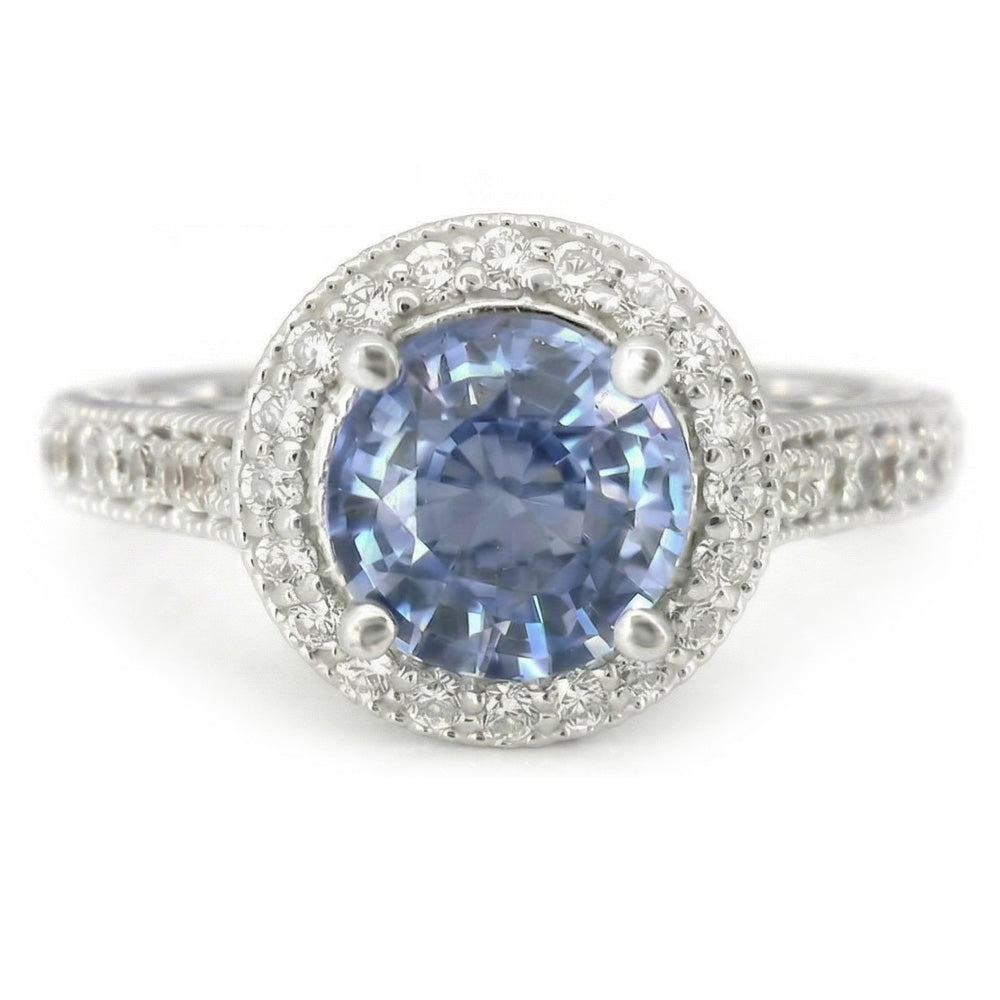 naturel round diamant 4.86carats bague angle de côté