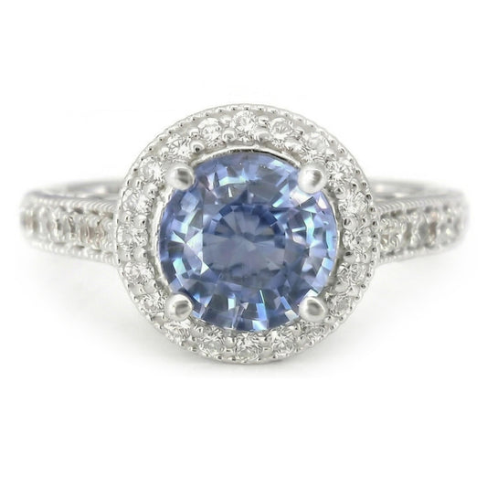 naturel round diamant 4.86carats bague angle de côté