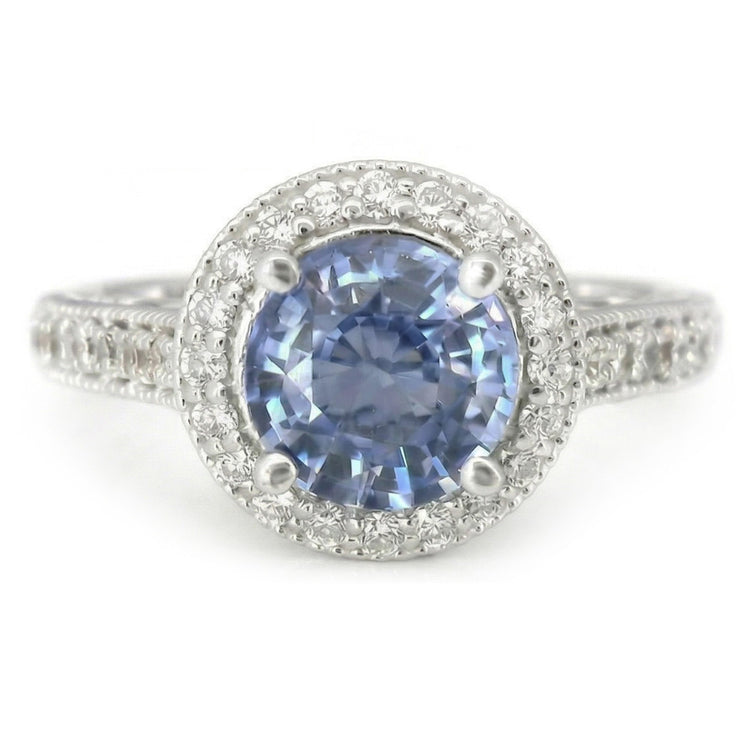 naturel round diamant 4.86carats bague angle de côté