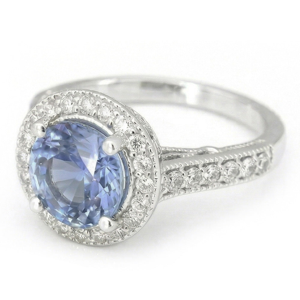 naturel round diamant 4.86carats bague détail rapproché