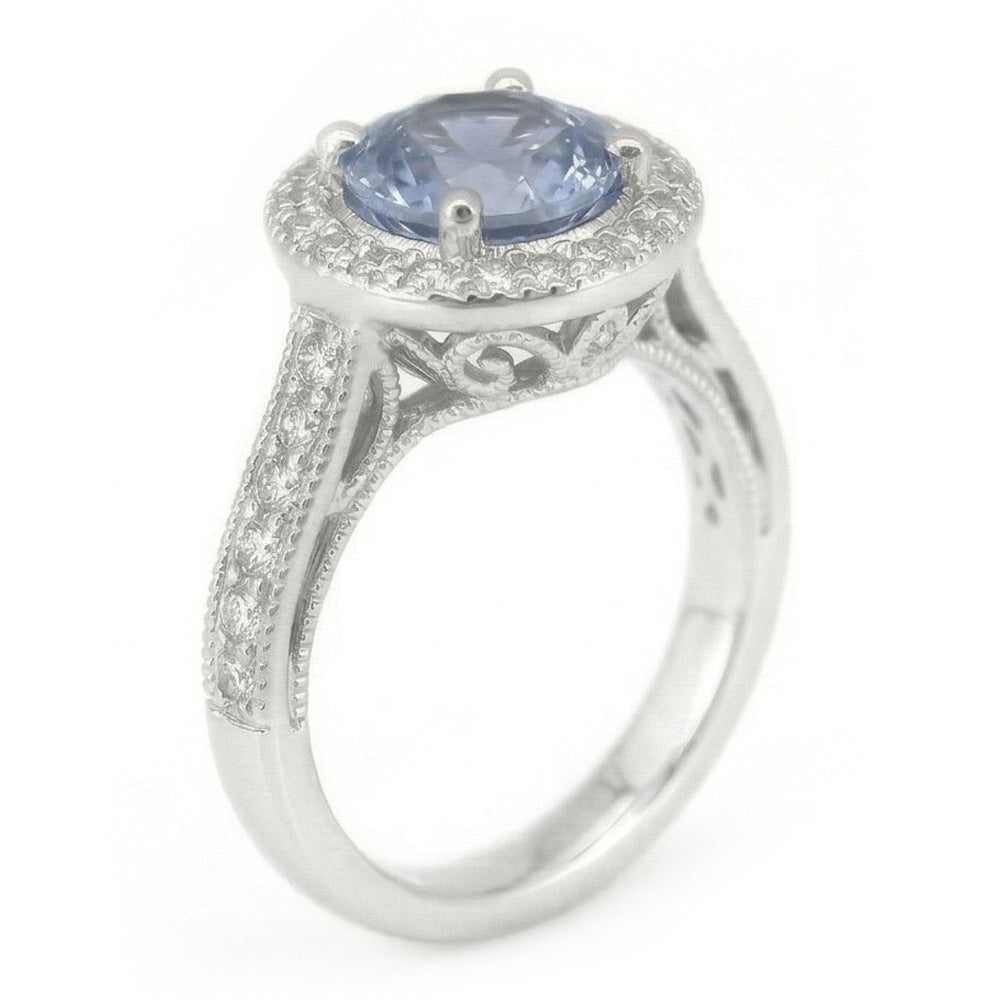 naturel round diamant 4.86carats bague vue de dessus
