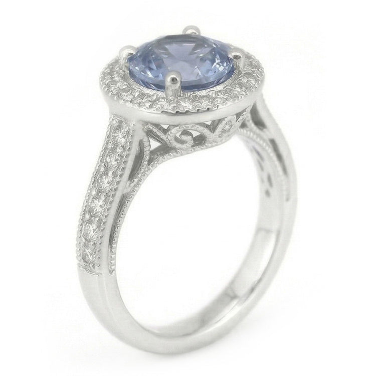 naturel round diamant 4.86carats bague vue de dessus