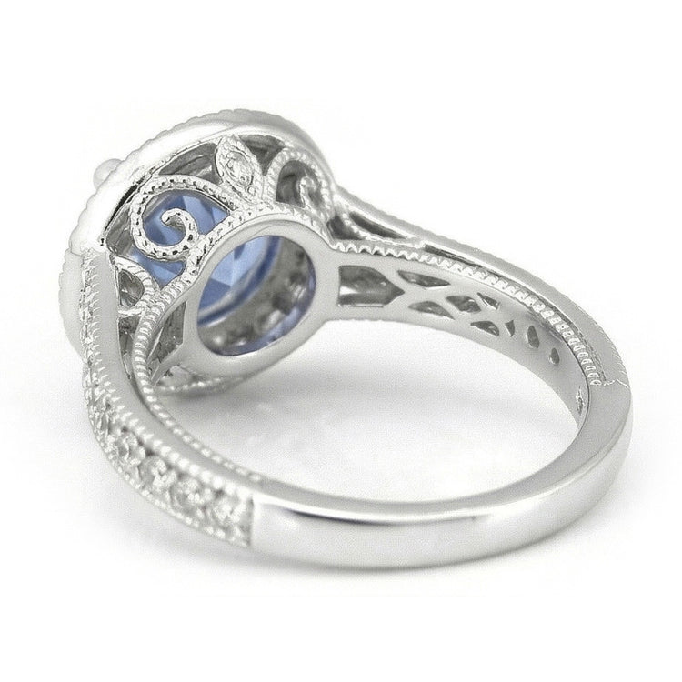 naturel round diamant 4.86carats bague vue de profil