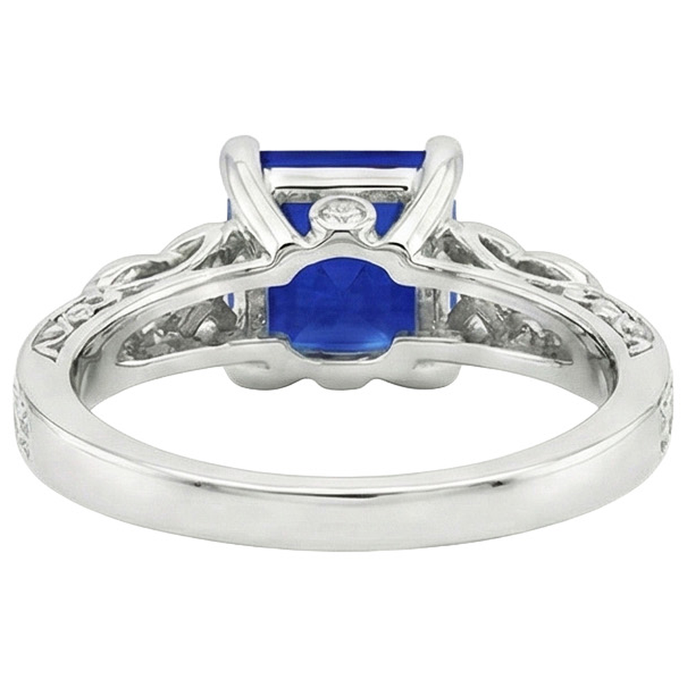 naturel diamant 5.25carats bague sur blanc