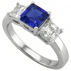 Bague Saphir Naturel 2 Carats