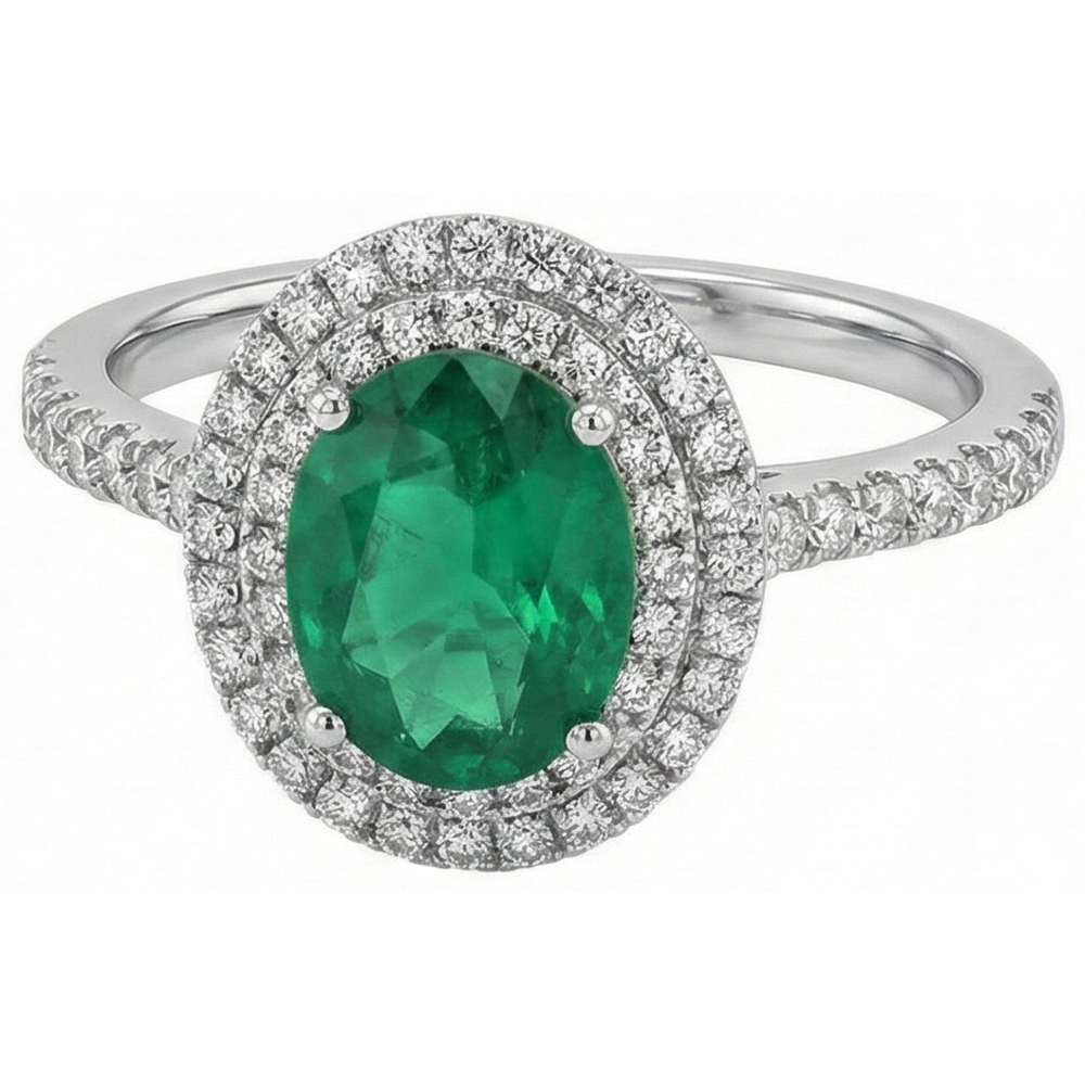 naturel round diamant 4.35carats bague angle de côté