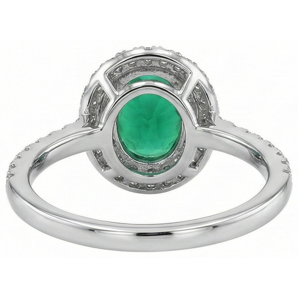 naturel round diamant 4.35carats bague vue de profil