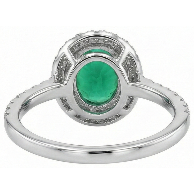 naturel round diamant 4.35carats bague vue de profil