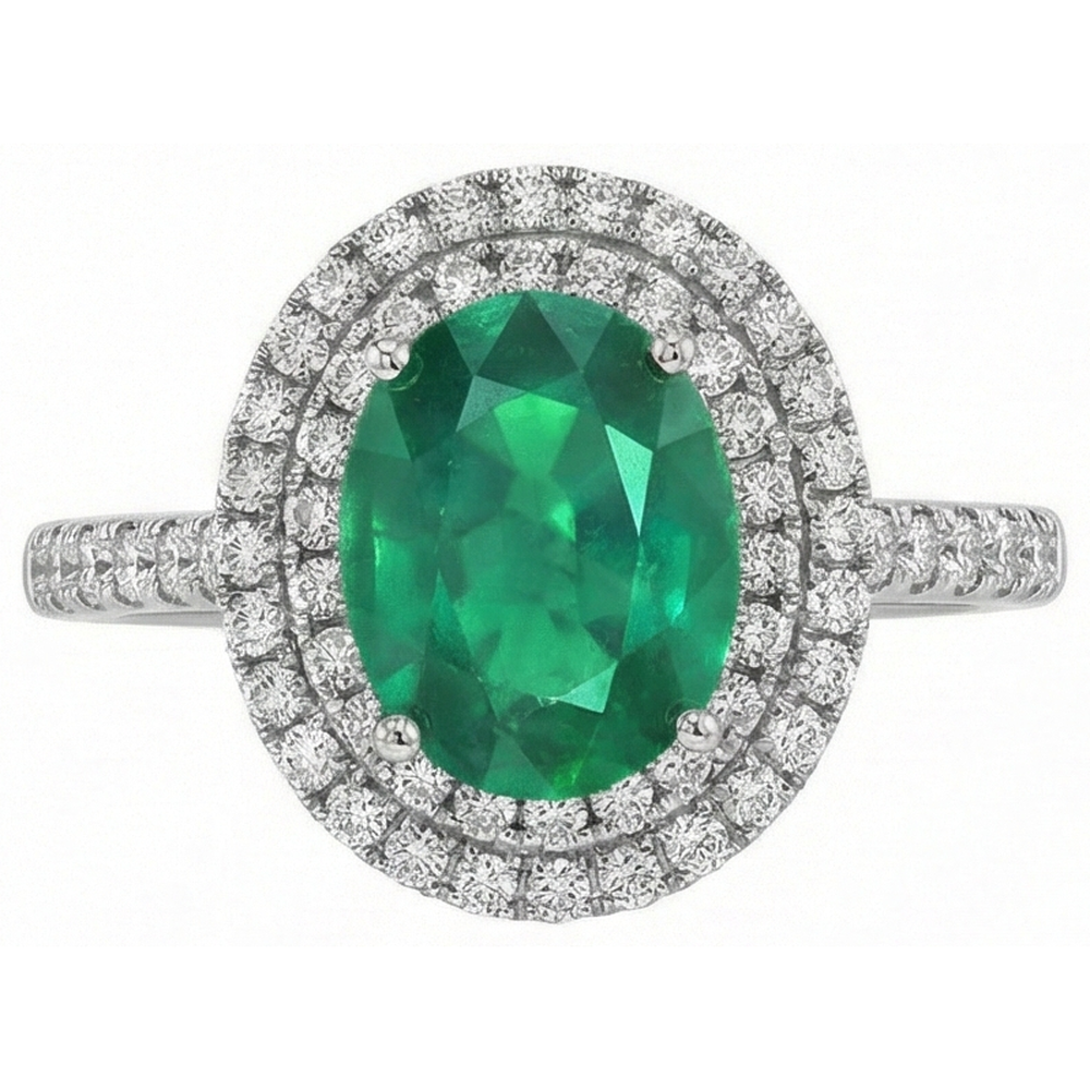 naturel round diamant 4.35carats bague vue de dessus