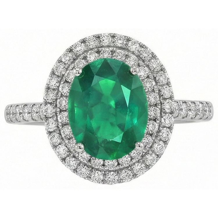 naturel round diamant 4.35carats bague vue de dessus