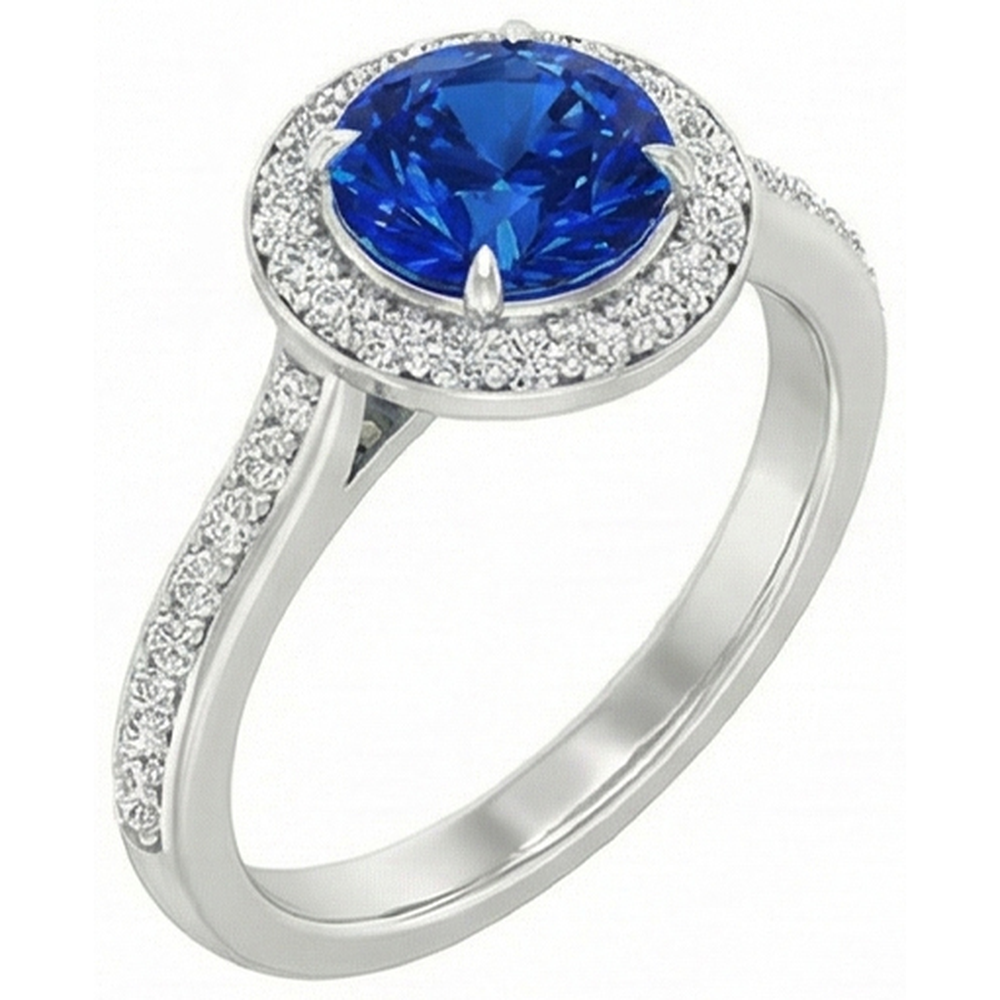 naturel round diamant 2.5carats bague détail rapproché