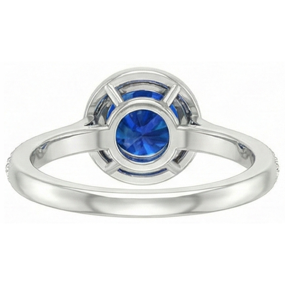 naturel round diamant 2.5carats bague sur blanc