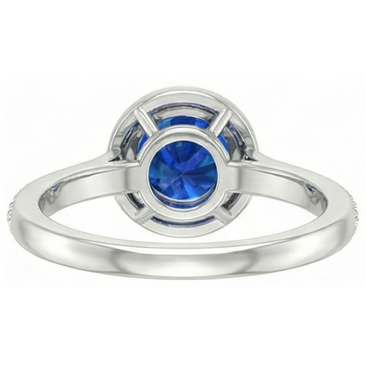 naturel round diamant 2.5carats bague sur blanc