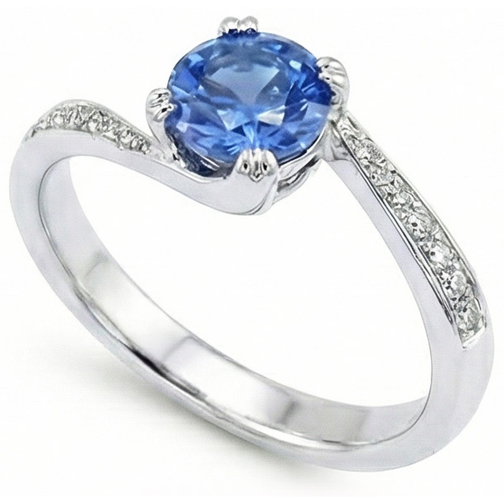 naturel round diamant 2.50carats bague détail rapproché