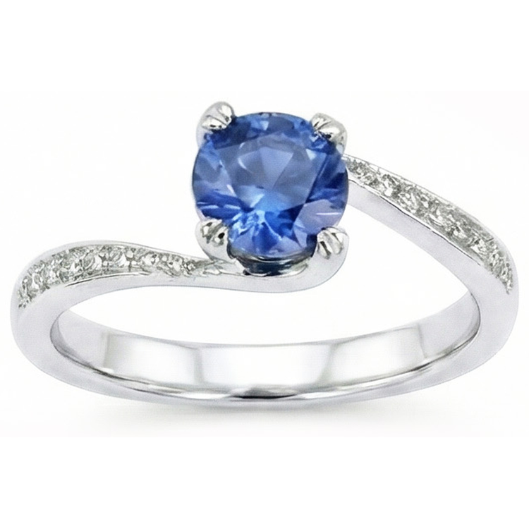 naturel round diamant 2.50carats bague vue de dessus