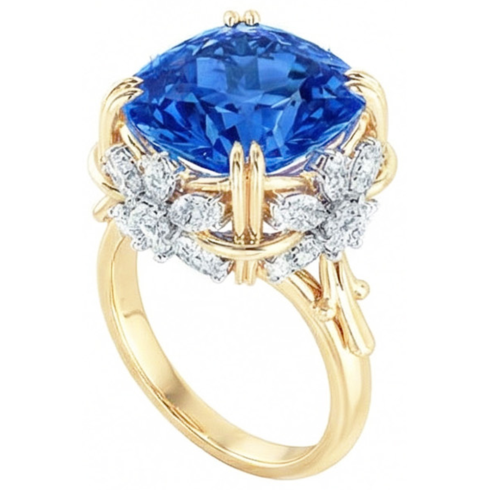 naturel marquise diamant 7.81carats bague détail rapproché