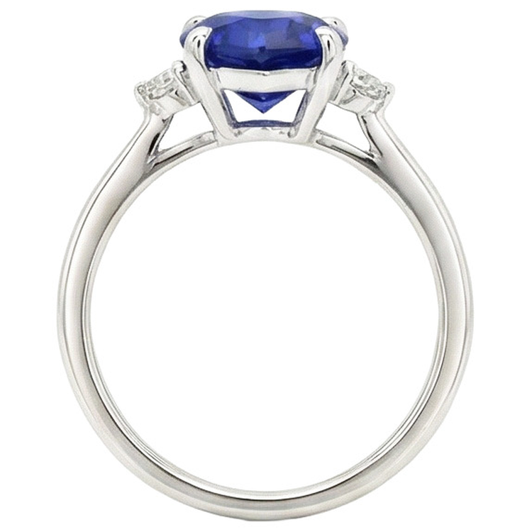 naturel heart diamant 2carats bague vue de profil