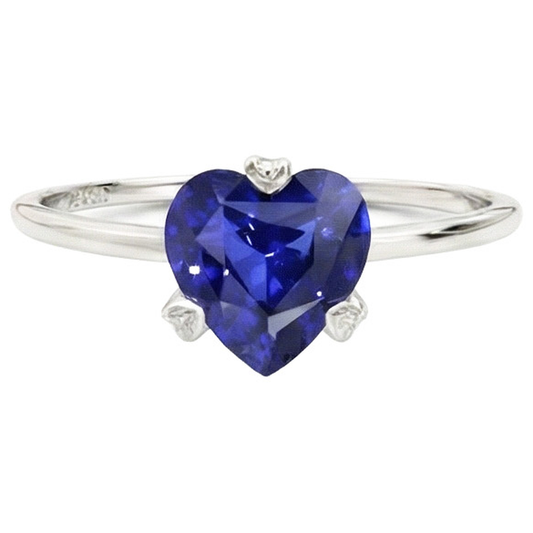 naturel heart diamant 2carats bague angle de côté