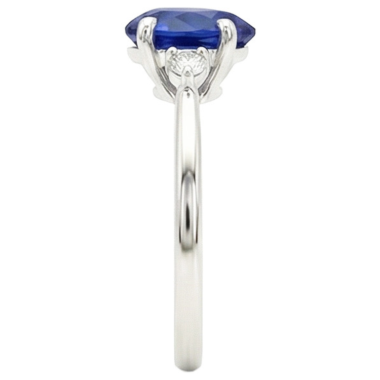 naturel heart diamant 2carats bague vue de dessus