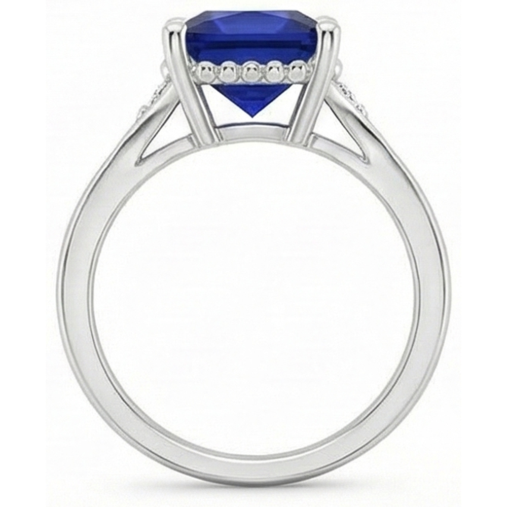 naturel diamant 5.25carats bague sur blanc
