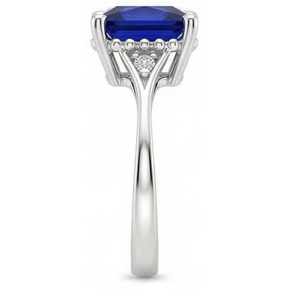 naturel diamant 5.25carats bague vue de profil