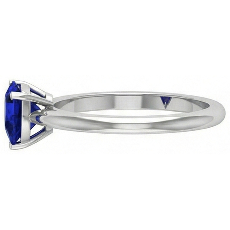 Bague en or Solitaire Coeur Sri Lanka Saphir serti de griffes 2 carats