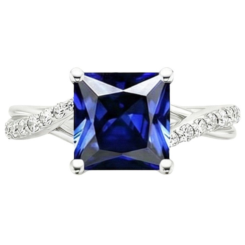 naturel diamant 6carats bague sur blanc