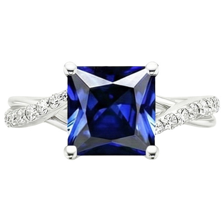naturel diamant 6carats bague sur blanc