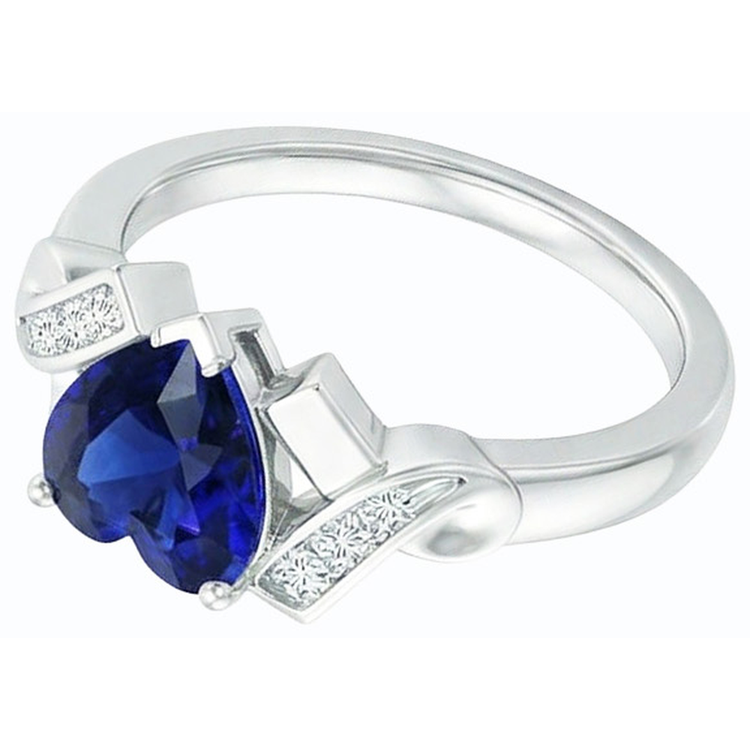 naturel round diamant 2carats bague vue de dessus