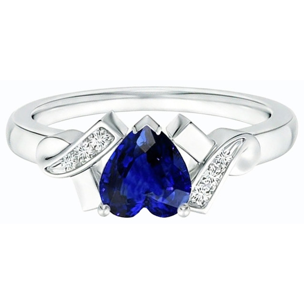 naturel round diamant 2carats bague vue de profil