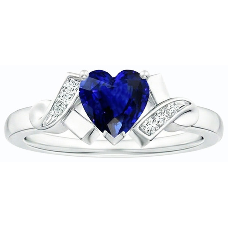 naturel round diamant 2carats bague sur blanc