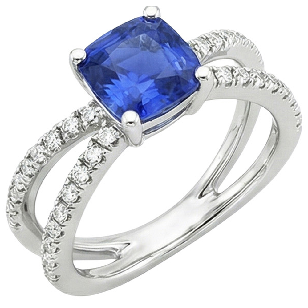 naturel round diamant 2.75carats bague angle de côté