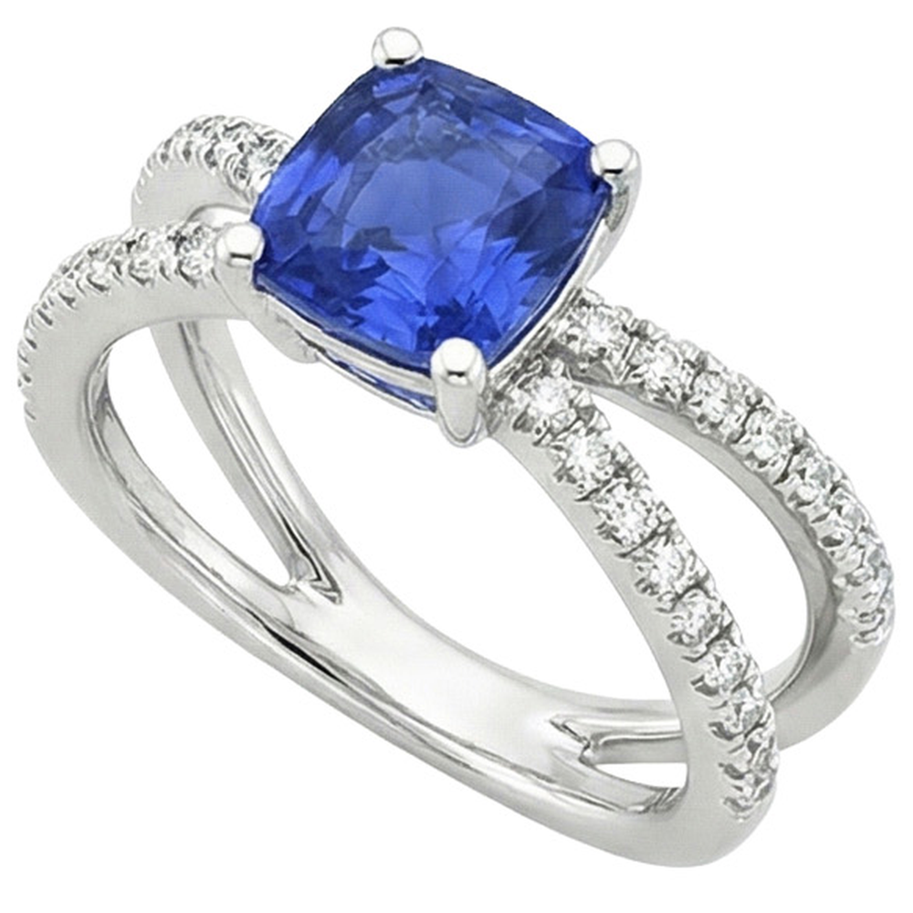 naturel round diamant 2.75carats bague vue de dessus