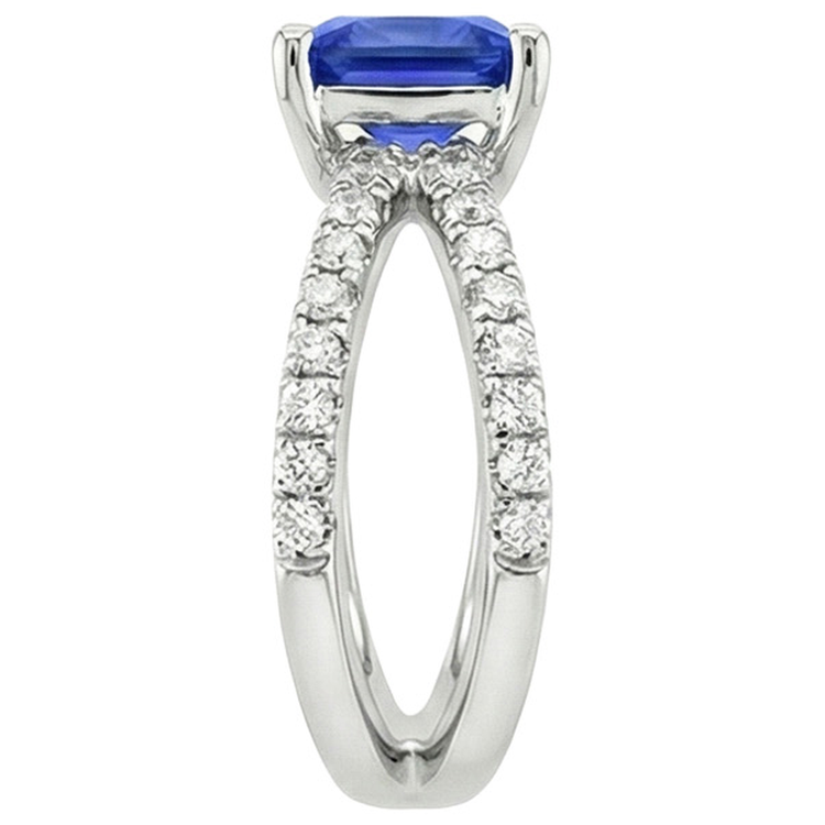 naturel round diamant 2.75carats bague vue de profil